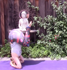 Step 4: Hovering in headstand ball