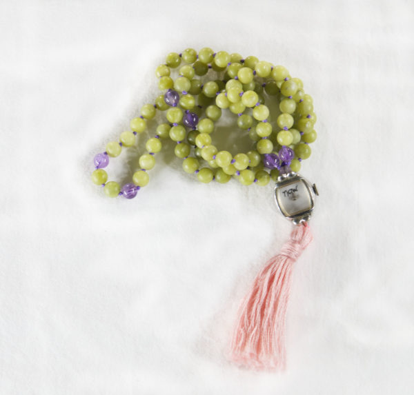 There's No Place Like Now Serpentine & Amethyst Mala