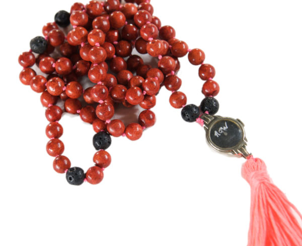 Coral & Lava Rock Mala