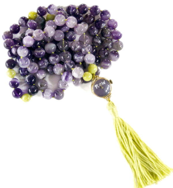 Amethyst and Serpentine Mala