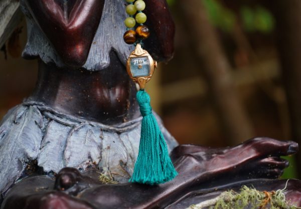 There's No Place Like Now Mala - Serpentine & Tigereye